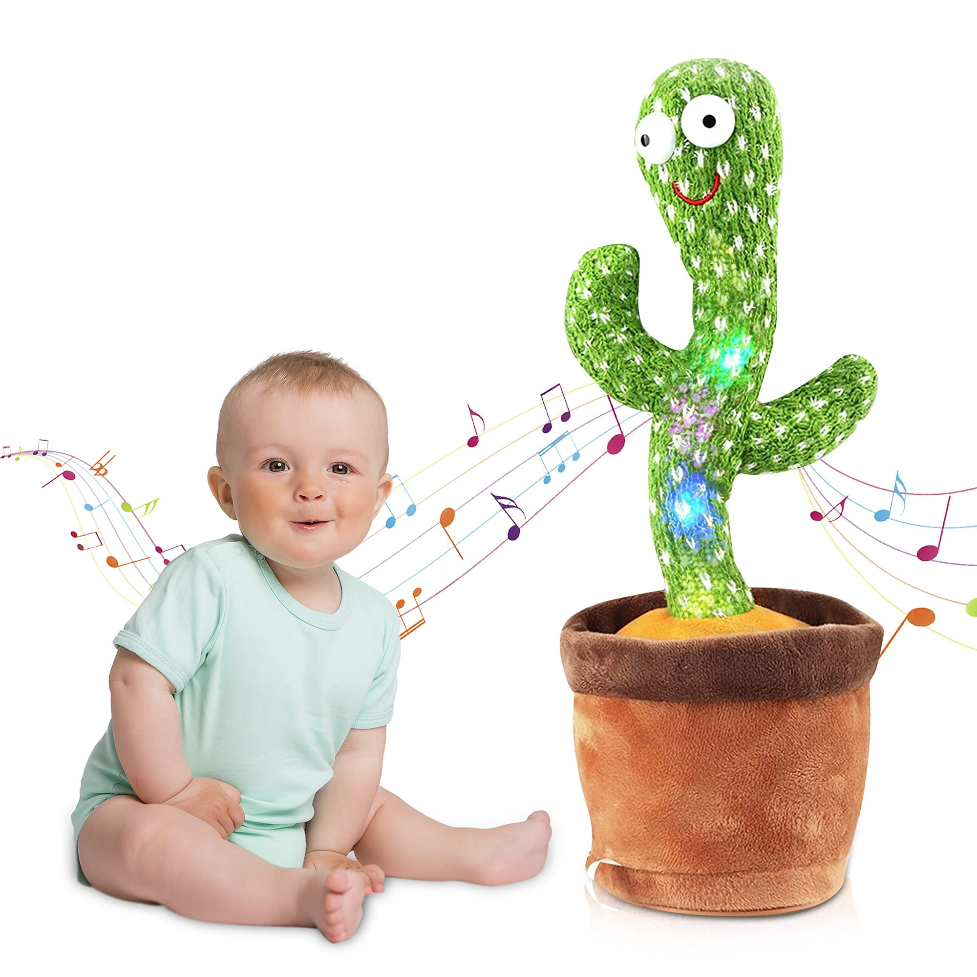 Juguete de cactus bailarín para bebés, niños y niñas, juguete de cactus  bailarín, repite lo que dices, juguetes con canciones en inglés, juguete de