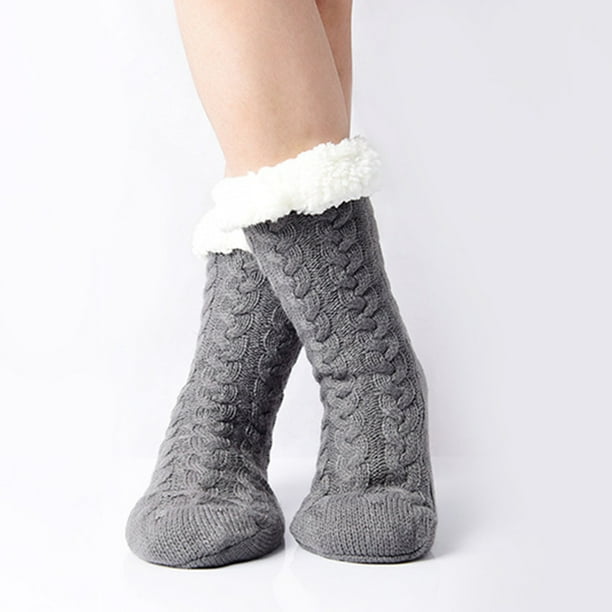 Calcetines de mujer Irfora Calcetines navideños para mujer, con forro polar  cálido, tejidos antideslizantes, calcetines térmicos de invierno para  descansar Irfora Calcetines de mujer