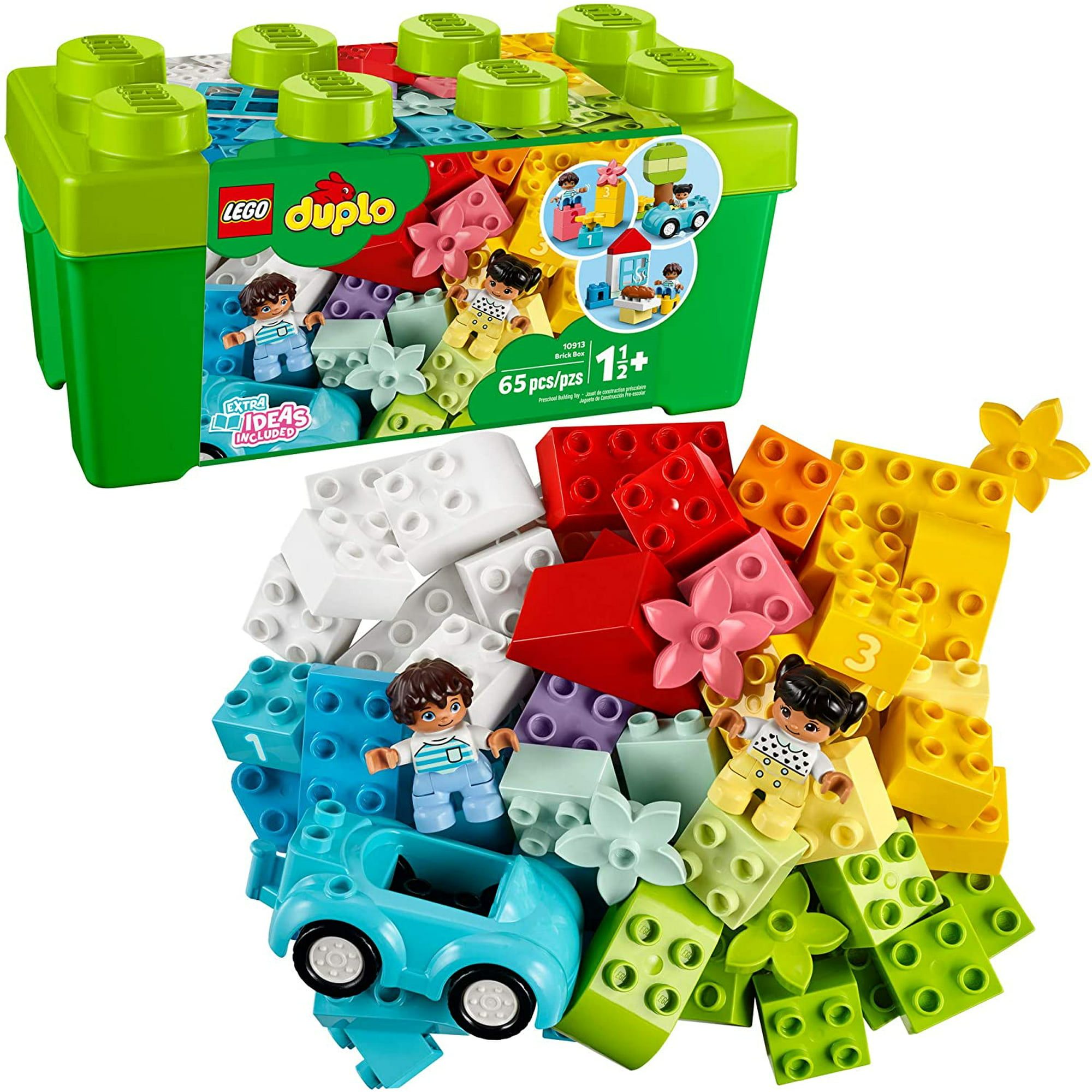  LEGO 10914 DUPLO Classic Deluxe Juego de construcción de caja  de ladrillos con almacenamiento, juguete de aprendizaje de primeros  ladrillos para niños de 1.5 años : Juguetes y Juegos