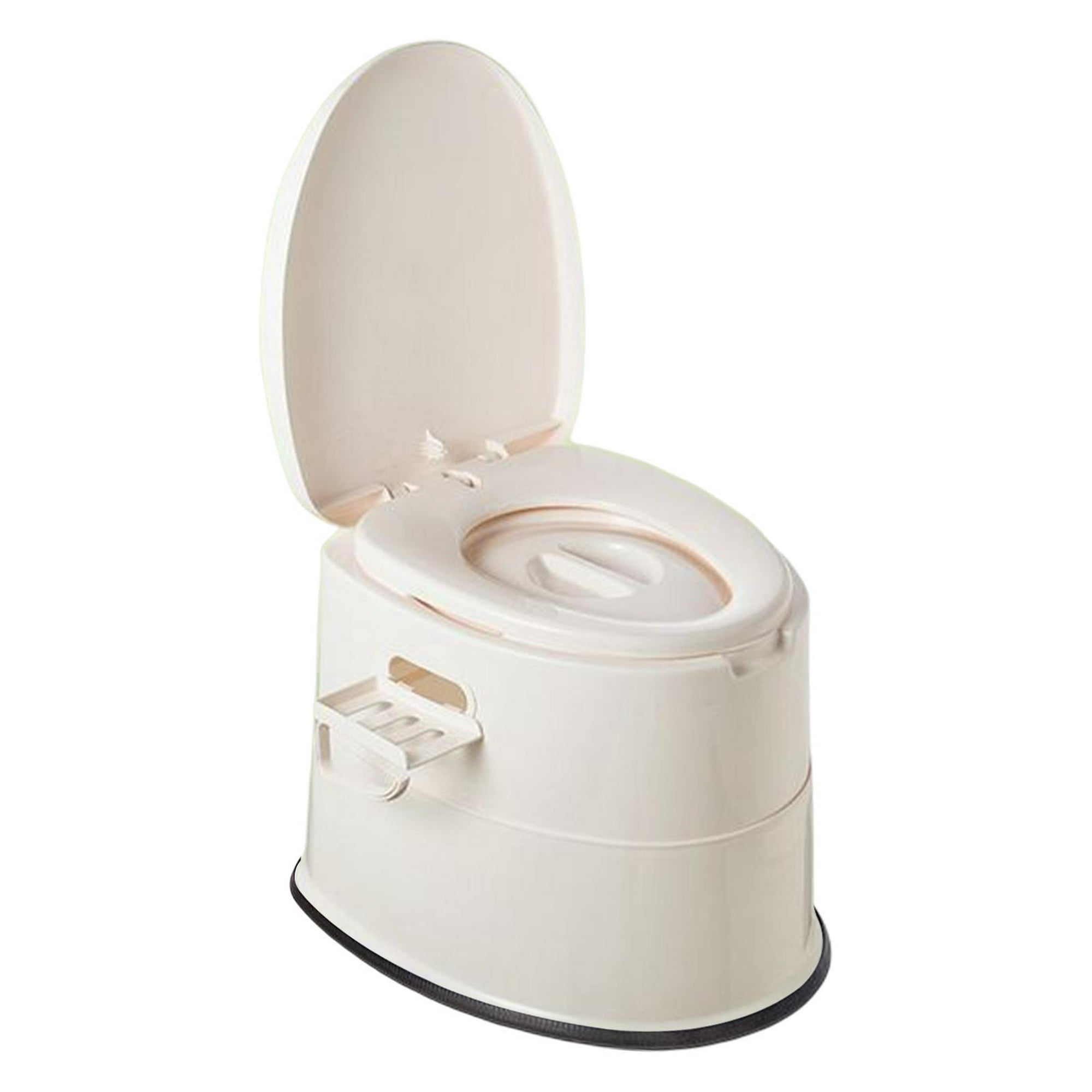 5 L Inodoro Portátil para Camping Baño de Viaje con Tapa Cubo Interno  Removible WC Portátil para Viaje Exterior 41 x 49 x 34 cm Blanco - Costway