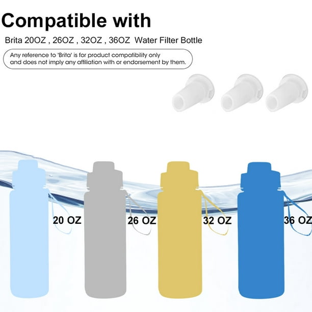 Brita - Botella de agua con filtro sin BPA, 26 oz
