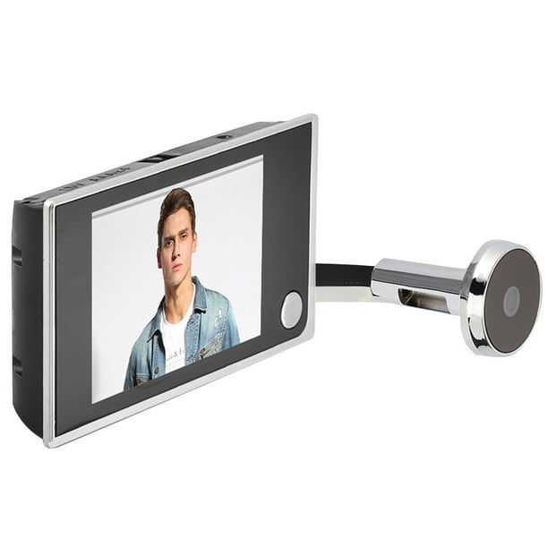 Cámara de mirilla: visor de cámara de mirilla electrónica para exteriores  Mini HD Pantalla LCD a color para interiores de 3,5 pulgadas Visual 120 °
