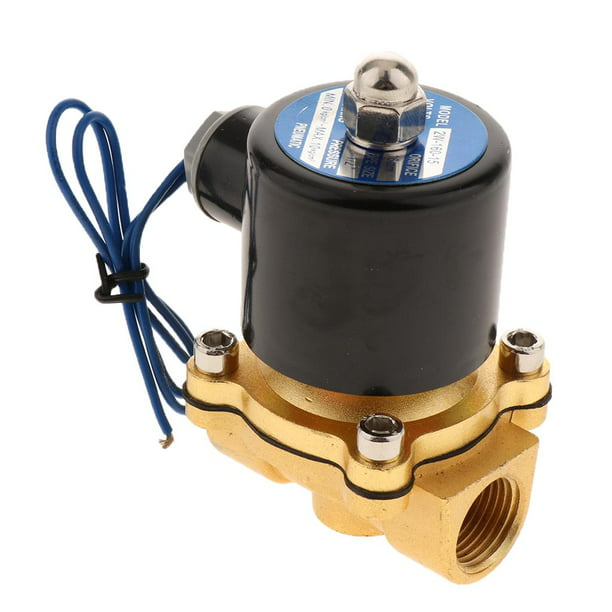 Electroválvula eléctrica, CA 220V 3/4 válvula de agua del cuerpo de la  aleación del cinc del NC para el gas del aire del aceite del agua