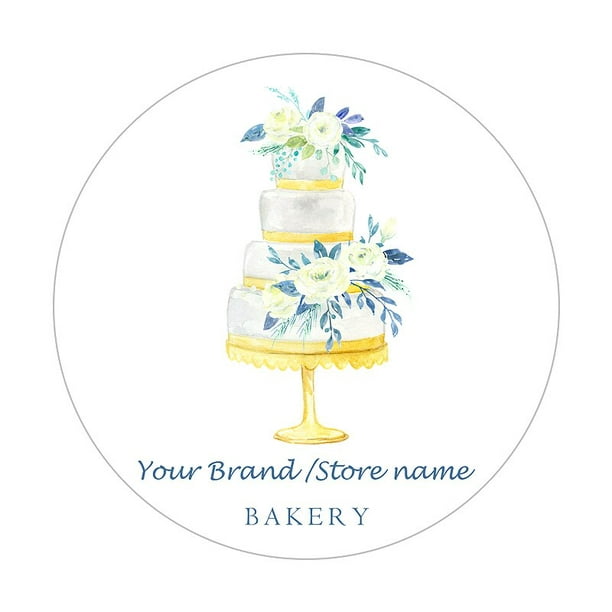 Pegatinas personalizadas de 2,5-7Cm, logotipos personalizados para  decoración de tiendas de pasteles, añadir pegatinas personalizadas con  etiqueta de nombre de tienda