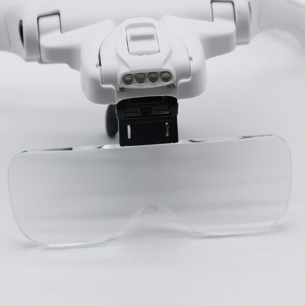 Gafas LED con lupa. 5 dioptrías intercambiables