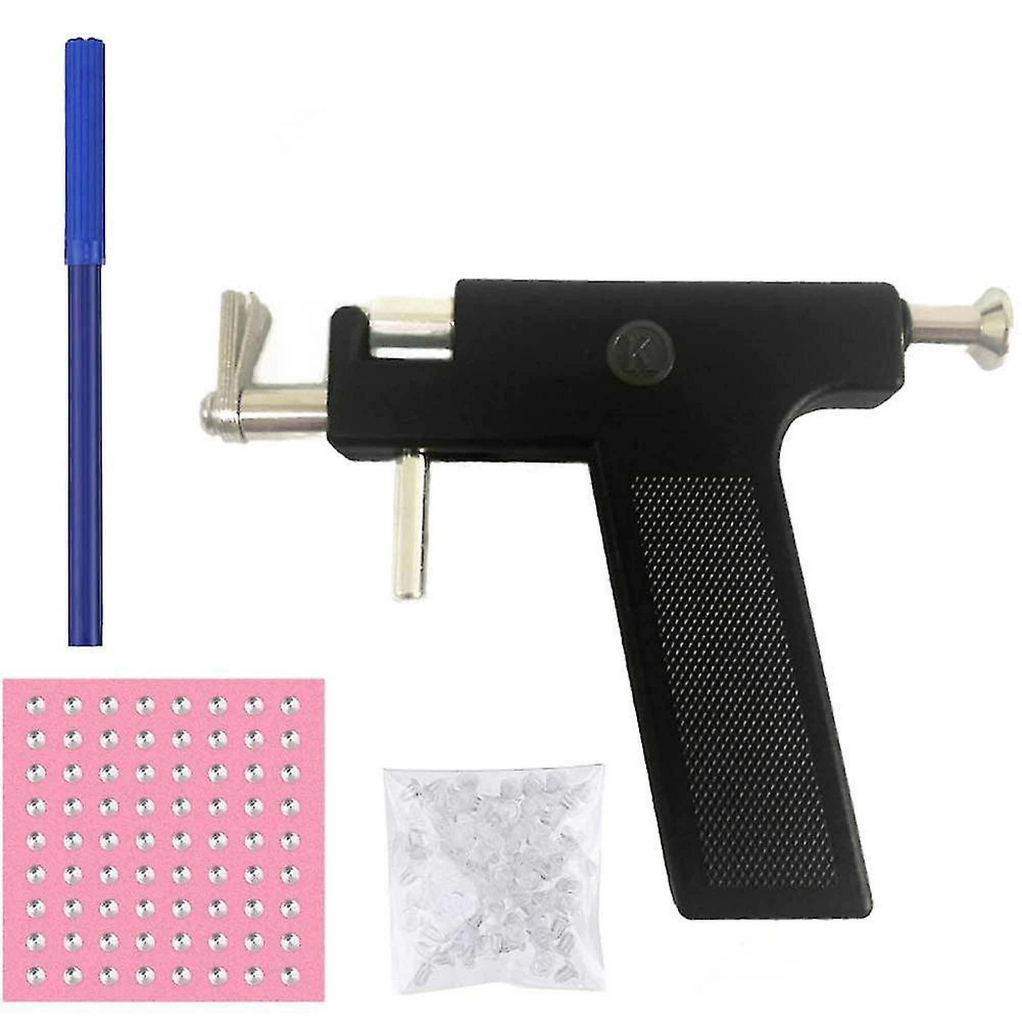 Kit profesional de pistola de perforación de oreja de acero inoxidable, kit  de herramientas de perforación de oreja para nariz, ombligo, con 48 pares