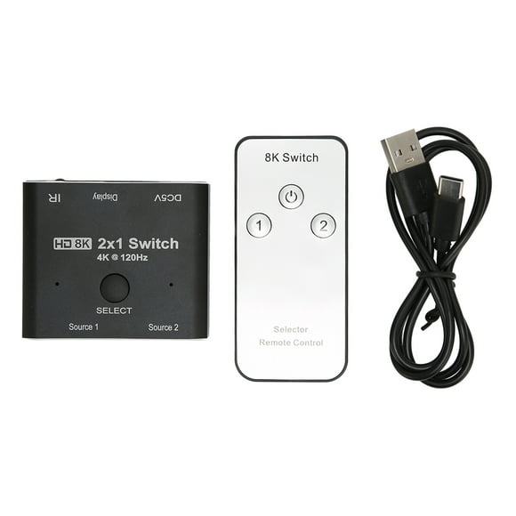 interfaz multimedia hd 21 switch 2 en 1 salida 8k a 60hz 4k a 120hz plug and play 48gbps divisor de alta velocidad para xbox