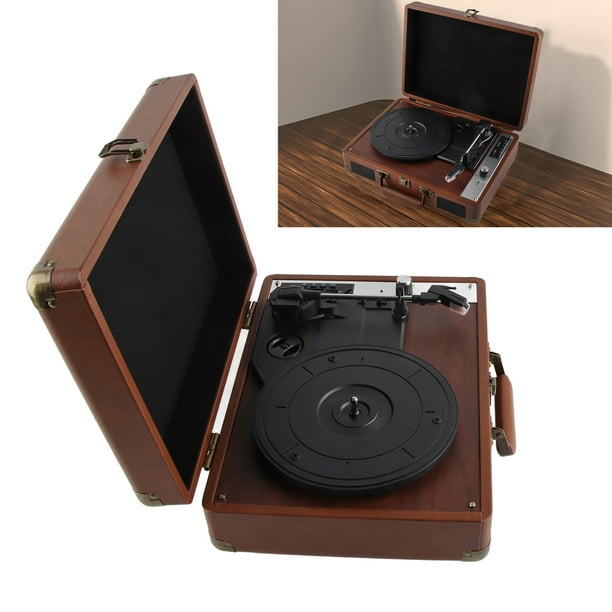 tocadiscos de vinilo de bluetooth con altavoces fonógrafo vintage  decoración USB