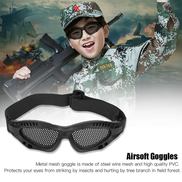 Gafas Airsoft, Fácil Observación, Protección Para Los Ojos, Agujeros  Pequeños, Gafas De Tiro, Correa Ajustable Para Juego CS OTVIAP Glasses