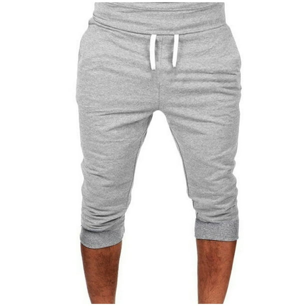 Verano hombres gimnasio entrenamiento Jogging medio pantalones ajuste el stico Casual ropa deportiva Pompotops oipoqjl40590