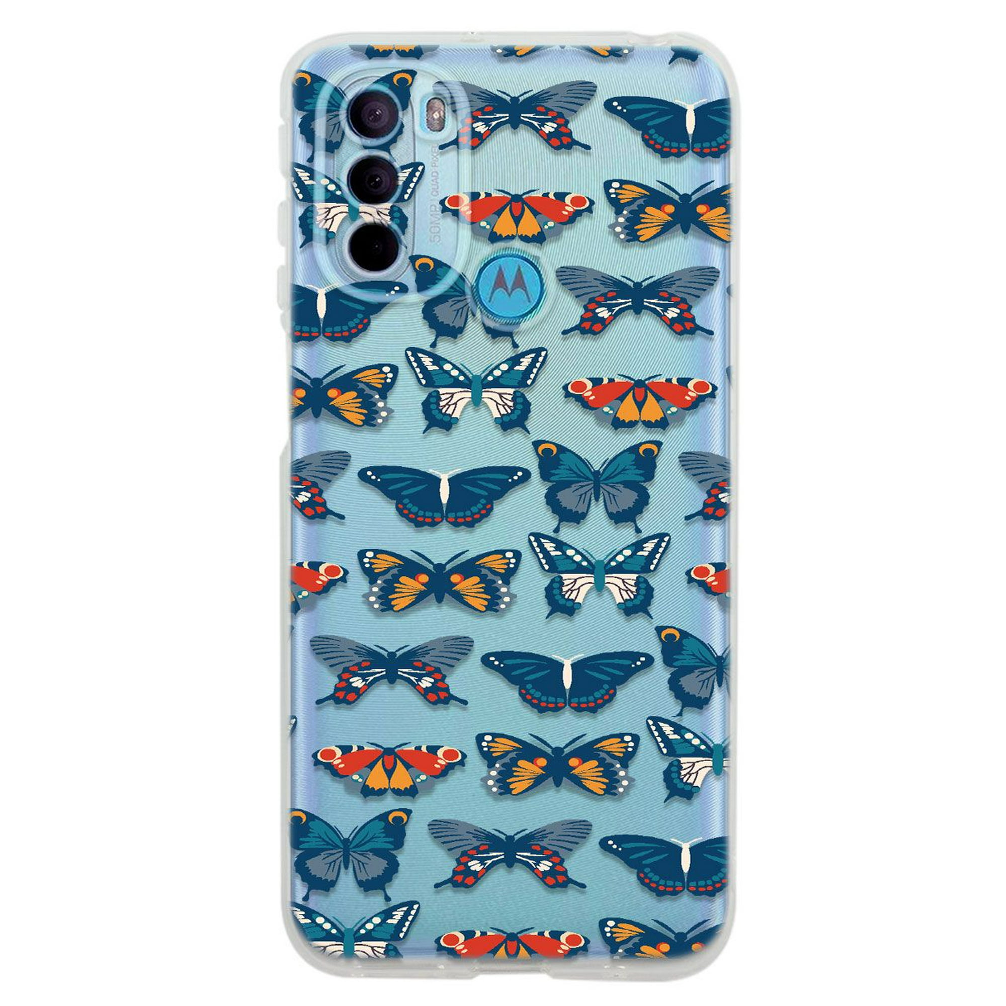 Funda para moto g31 patron de mariposas uso rudo, instacase protector para moto g31 antigolpes, case patron de mariposas