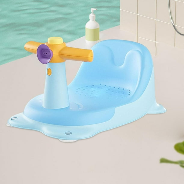 Asiento de baño para bebé | Silla de bañera para bebés con ventosas y  alfombrilla | Silla antideslizante | Bañera de seguridad portátil para  sentarse