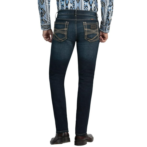 Pantalón Jeans Slim Straight Wrangler Hombre 089 azul 38-33 WRANGLER