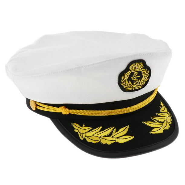 Gorra de capitán de yate, 2 piezas, color azul marino, para niños