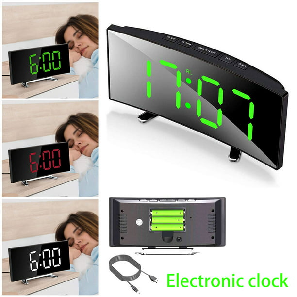 Mesilla USB carga electrónica despertador dormitorio estudiante Snooze  reloj electrónico despertador digital
