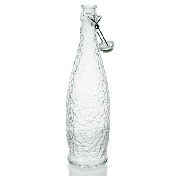 botella hermética de vidrio con tapa transparente borgonovo 1 lt borgonovo polar