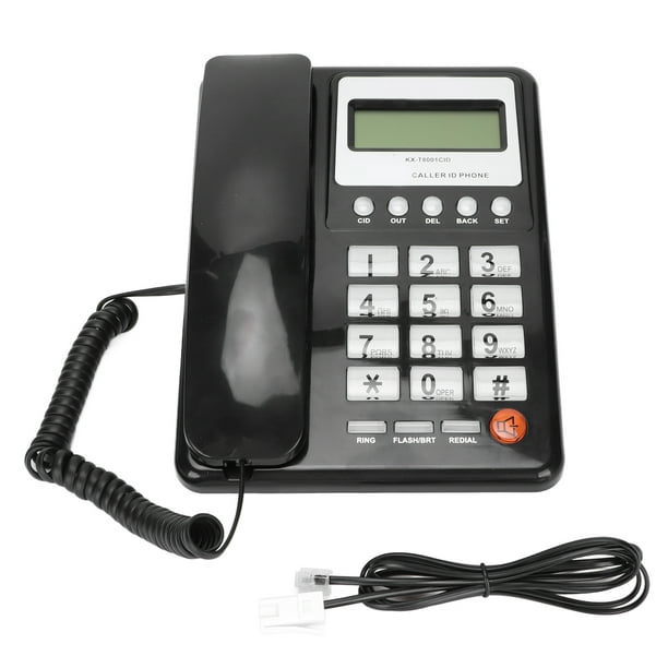  Teléfonos fijos con cable para el hogar/hotel/oficina, teléfono  con cable de escritorio con pantalla, volumen ajustable y manos libres  (negro) : Productos de Oficina