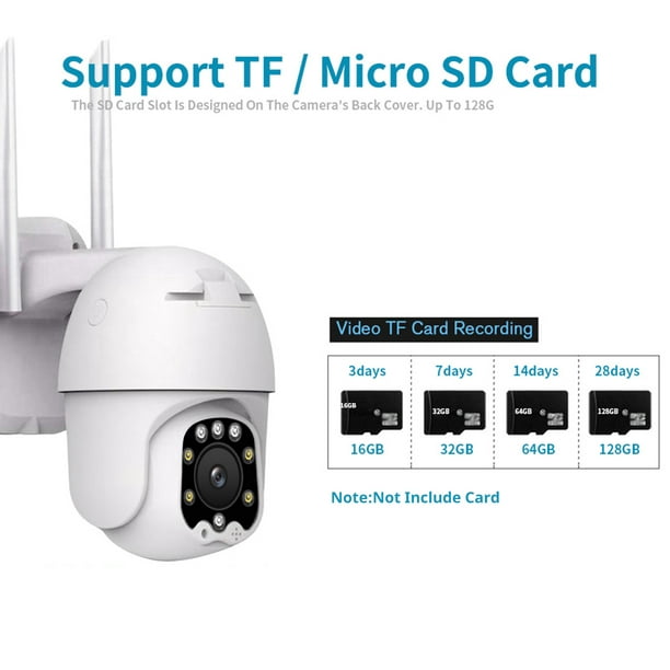 Camara de vigilancia exterior WIFI IP - PTZ Con Micro SD