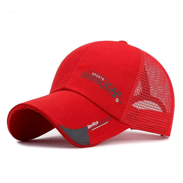 Gorra de malla de verano Trucker, rojo MCap Sombrero del camionero