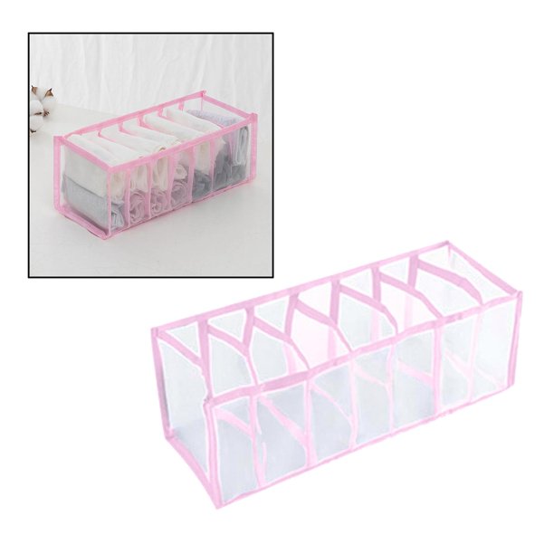 Organizador de cajones de 3 piezas, caja organizadora de sujetadores,  compartimentos para el hogar con tapa, ropa apilable, corbatas, organizador  de , Rosado BLESIY organizador de almacenamiento