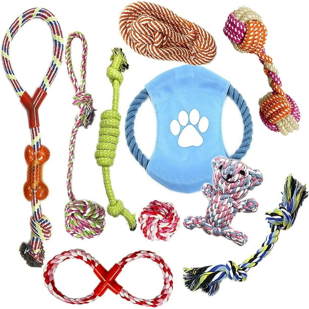 Pack de 10 Juguetes de Cuerda para Perro