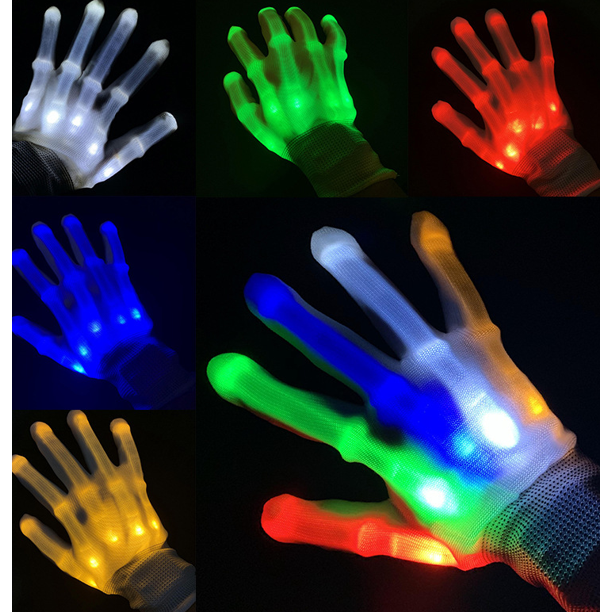 Moda Gafas LED Cool Halloween Luces De Navidad Guantes LED Fiesta