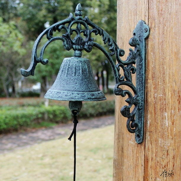 Campana de de hierro vintage, campana de puerta de , decoración colgante  exterior o decoración interior pared granja antigua BLESIY Timbre de la  puerta de casa