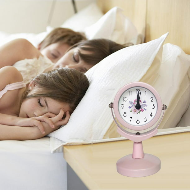 Reloj despertador silencioso junto a la cama, reloj despertador digital  pequeño, reloj despertador para niños, 4 pulgadas para dormitorios, reloj