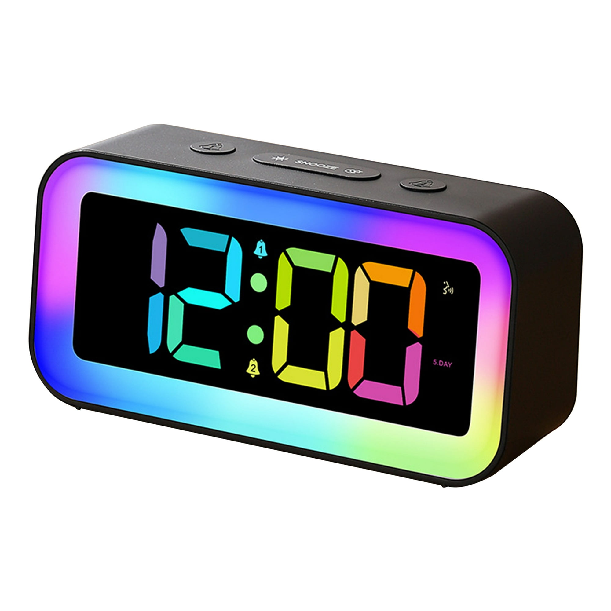 DOITOOL Reloj de mesa luminoso LED reloj despertador digital despertador  eléctrico reloj despertador espejo 1pc LED reloj digital escritorio reloj
