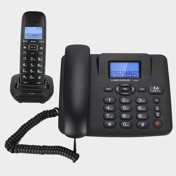 D1005 - Teléfono inalámbrico extensible de mano para oficina en casa,  teléfono inalámbrico con identificación de llamadas, llamadas manos libres