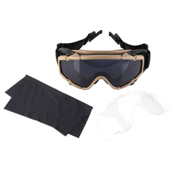 Casco FMA Gafas Airsoft Gafas balísticas Paintball militar Protección  ocular A prueba de polvo (Caqui) NikouMX Deportes