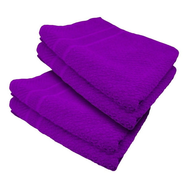 Pack de 2 toallas de baño grandes en algodón - Lila claro - HOME
