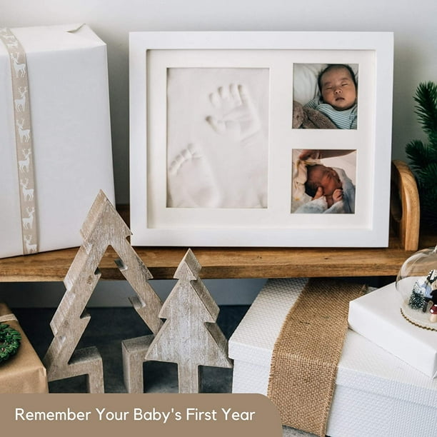 Kit de recuerdo de huellas de bebé – Marco de fotos para recién nacidos –  Kit de recuerdos para bebés; regalo para baby shower, para niños y niñas