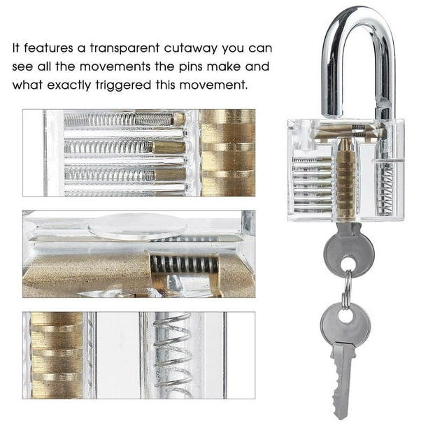 Desbloquear práctica de cerrajero juego de ganzúas extractor de llaves  candado herramienta de ganzúa