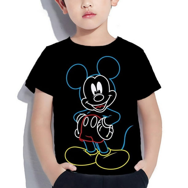 Camiseta de manga corta de Mickey Mouse para niños
