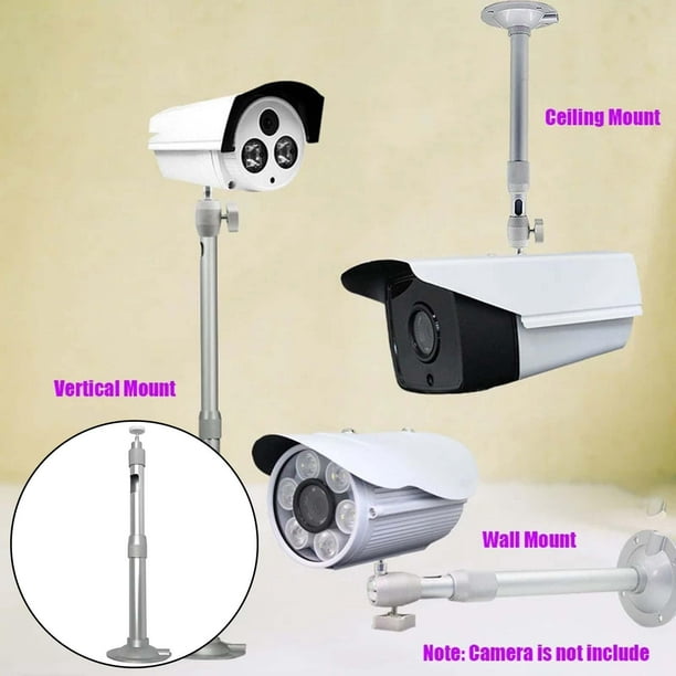 Soporte de montaje de cámara de seguridad CCTV, soporte telescópico  ajustable de montaje en pared para cámara de seguridad CCTV