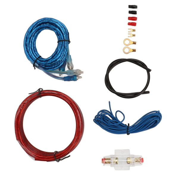 Kit De Cableado De Instalación De Amplificador, Kit De Cableado De  Amplificador De Coche Antiinterferencias Calibre 4 Para Altavoz Para  Subwoofer ANGGREK Car Audio Cable Amp Wiring Kit