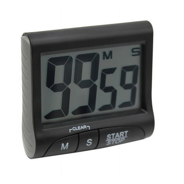 Reloj digital con temporizador de cocina – Temporizador magnético de cuenta  regresiva para cocinar, cuenta arriba y abajo, pantalla grande con función