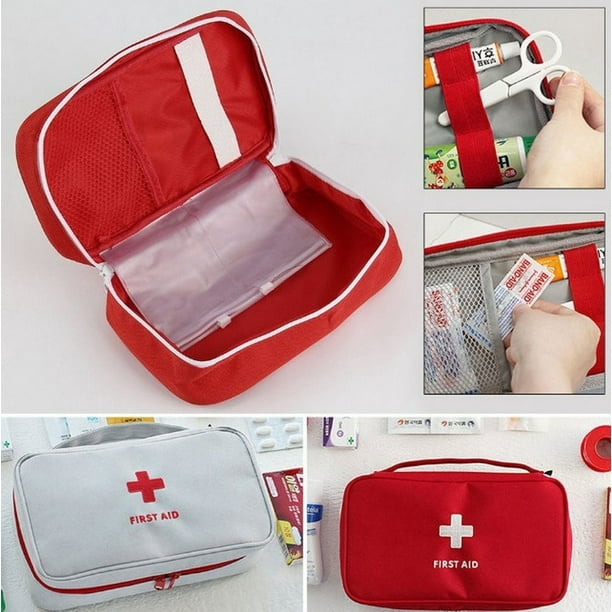  BESPORTBLE Kit de medicina de viaje Mini botiquín de primeros  auxilios Kit de medicina de viaje Bolsas de medicina para el hogar Bolsa de  medicina con cremallera Bolsas de primeros auxilios