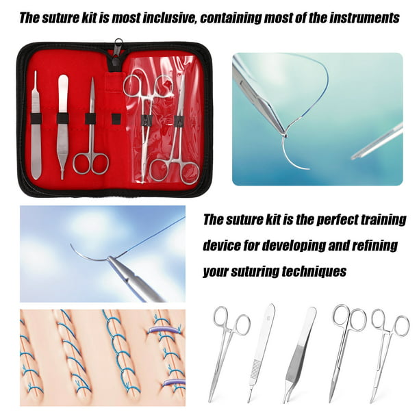 Kit de entrenamiento de ejercicios de sutura quirúrgica Kit de módulo de  entrenamiento de s Abanopi Herramienta de sutura