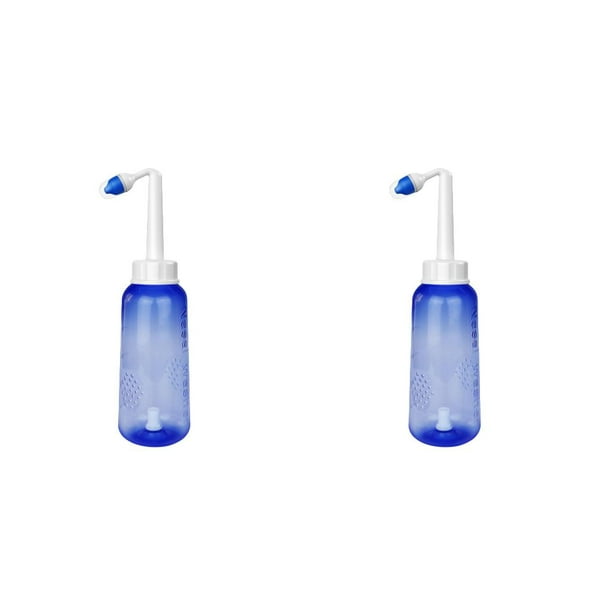 Jumpingount Neti Pot, botella transparente de resina sinusal a presión de  plástico recargable, irrigador Nasal para adultos y niños, cuidado 2piezas