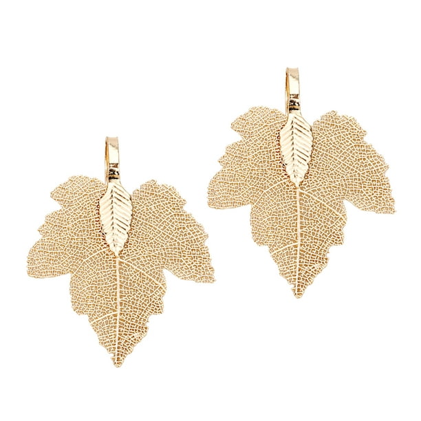Colgante de hoja: de hojas de plateada real para joyería de collar de pendiente Oro Sunnimix Colgantes de los encantos de la hoja natural | Aurrera