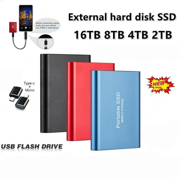 Disco duro Ssd 4-8-16-32tb Disco duro externo Ssd portátil para
