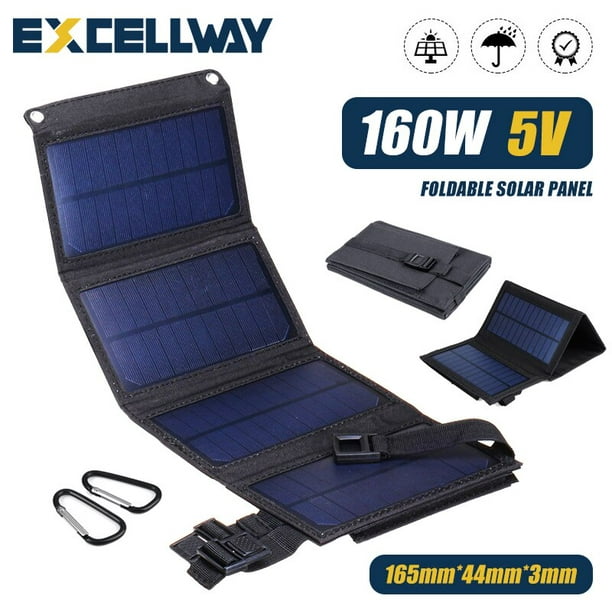 Panel Solar plegable para senderismo al aire libre, resistente al