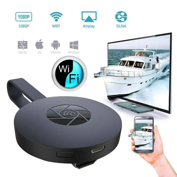 Wireless WiFi Display Dongle HDMI, WiFi Wireless Mini Screen Share Display  Receiver 1080HD, compatible con Android / IOS / PC / TV / Monitor /  Proyector Adepaton LN-0346