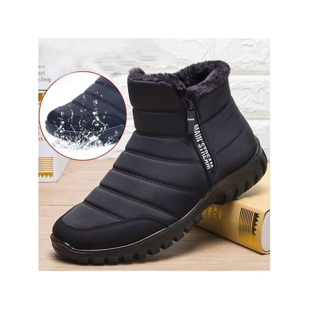 Botas de nieve de invierno para hombre Cremallera lateral Botas