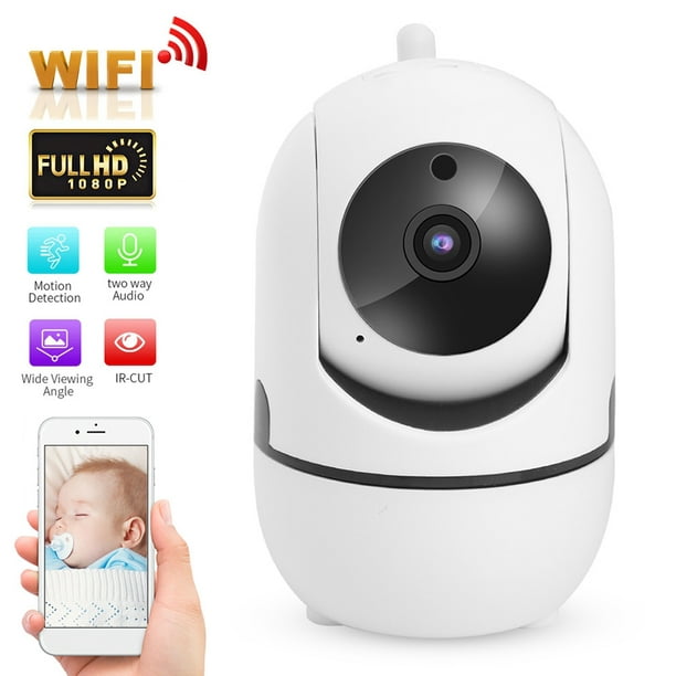 Cámara de seguridad WiFi para interiores, 1080P 2.4GHz IP Smart Home  Cámaras de vigilancia, monitor de bebé con audio de 2 vías, detección de