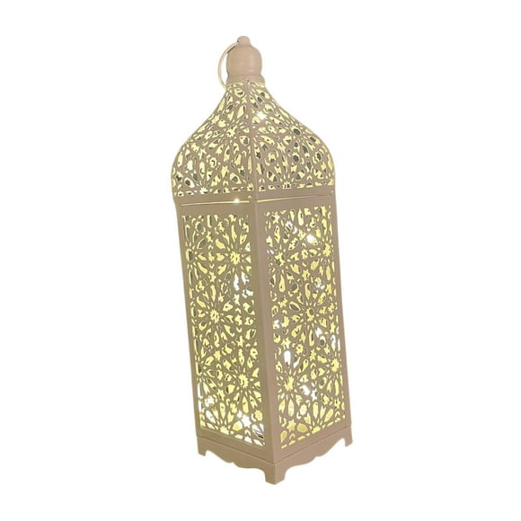 linterna de vela decorativa de estilo retro con luces de hadas decoraciones para el hogar centro de mesa luz nocturna portavelas de metal para fiesta  macarena candelero