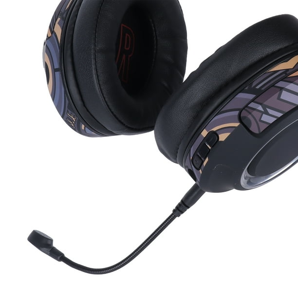 Auriculares para juegos, EL‑A2 Auriculares Bluetooth Auriculares  inalámbricos de alta fidelidad luminosos montados en la cabeza con  micrófono (negro)