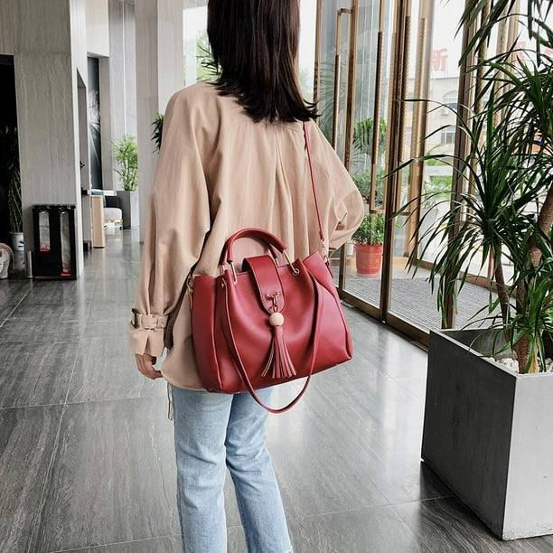 Bolso Cruzado 3 En 1 Lujo Para Mujer Bandolera De Cuero De Diseñador Con  Cartera 